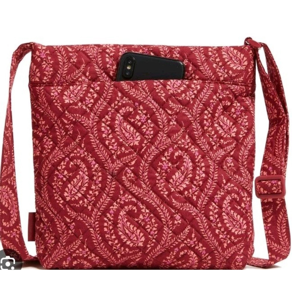 Vera Bradley Buttercup Paisley Cherry North South Crossbody NWT In Bag (C-40)